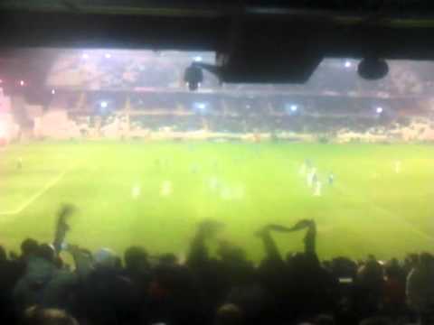 Celebración del gol de lass al getafe