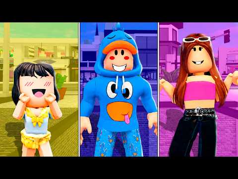 INTERCAMBIAMOS COLORES CON MI FAMILIA EN BROOKHAVEN ROBLOX!!