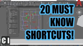 20 Must know AutoCAD Shortcuts & Commands! AutoCAD Tips & Tricks
