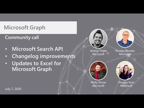 Microsoft Graph community call July 2020