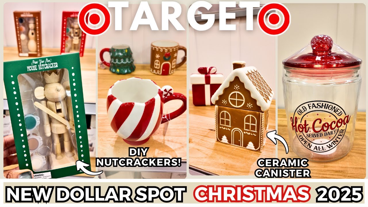🎄 Target Dollar Spot CHRISTMAS 2025 Shop With Me | NEW High-End Dupes, Cozy Holiday Decor + More!