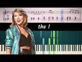 How to play piano part of The 1 by Taylor Swift