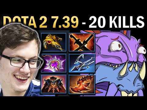 Slardar Gameplay Miracle with 20 Kills and Saber - TI14