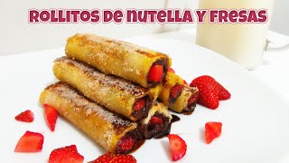 Recetas con Nutella: Rollitos de Nutella y fresas, recetas fáciles Victor Vic