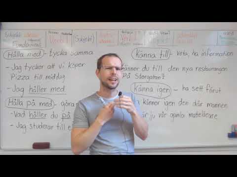 Partikelverb (hålla ...) (Känna ...)