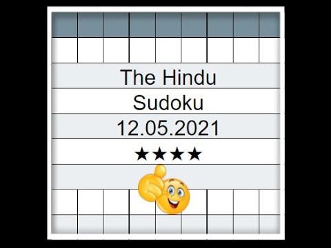 Today The Hindu Sudoku 4 Star Solution | 12.05.2021