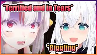 Ayame Is Terrified and in Tears While Fubuki Is Giggling and Enjoying 1st Hand Nakirium【Hololive】