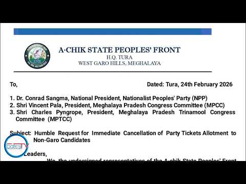 NPP, TMC, CONGRESS, WENG NOH ÏA KA TIKET BA LA AI SHA KI BYM DEI GARO, DAWA KA ASPF