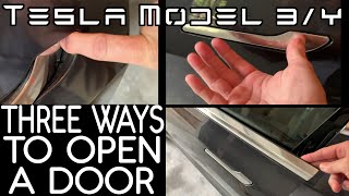 Tesla Model 3/Y - Three Ways To Open A Door