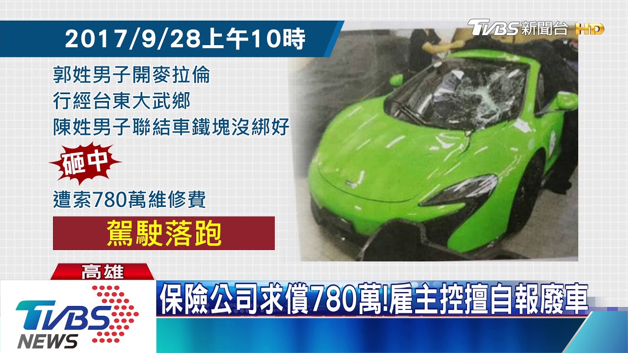 掉貨砸千萬「麥拉倫」! 司機賠不起落跑