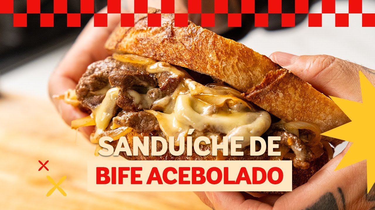 Sanduíche suculento de carne com queijo | Léo Abreu