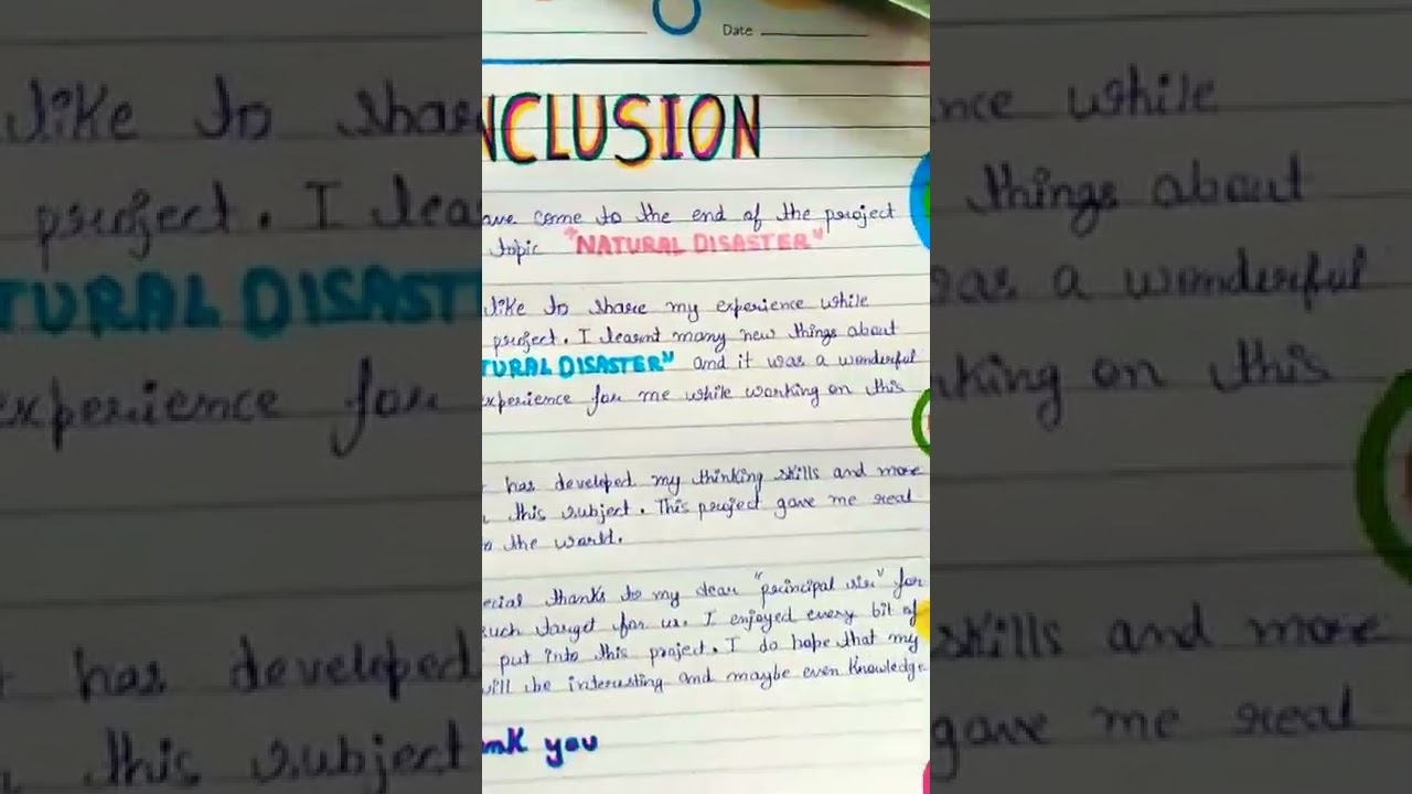 natural disaster project conclusion topic flood