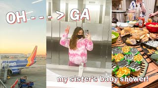 Headed to Georgia for My Sister's BABY SHOWER! + What She's Having!👀💗💙I'm going to be an aunt omg