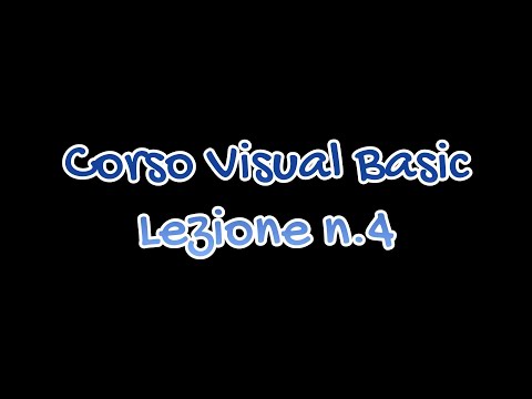 Corso Programmazione Visual Basic - Lezione - 4