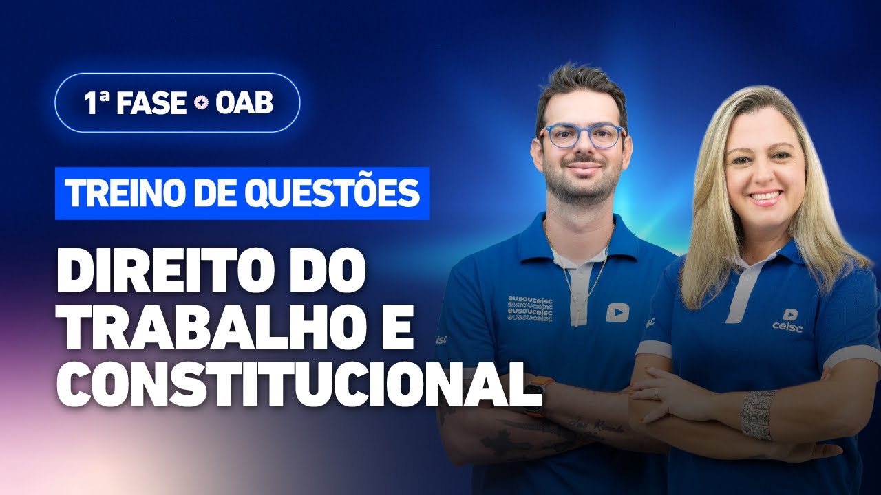 🚀Táticas p. passar na 1ª Fase OAB | Treino de Questões Direito do Trabalho e Constitucional ✅