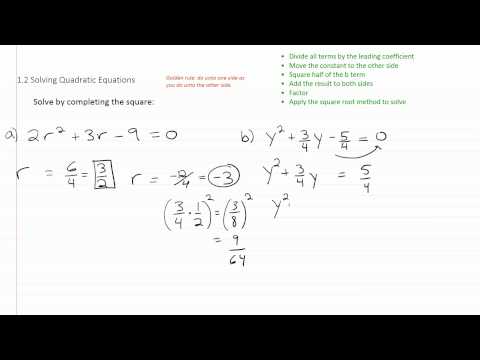 Quadratic Equations p3
