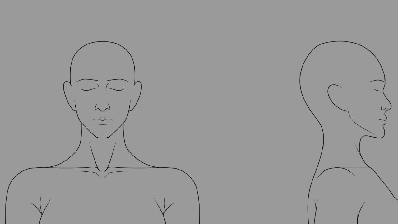 Creating a Female Character Reference Sheet Base Timelapse