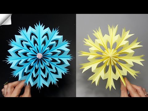 3d paper snowflakes Christmas paper crafts 2024