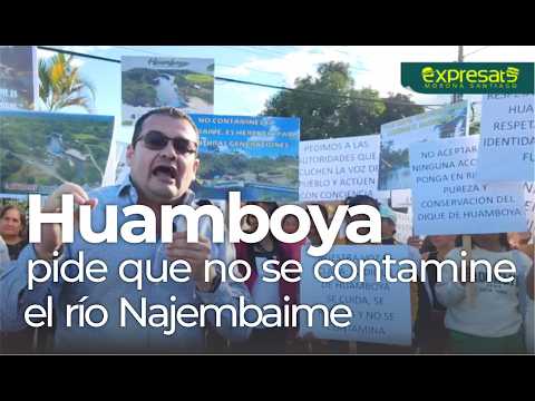 Ciudadanos de Huamboya denuncian posible contaminación del río Najembaime