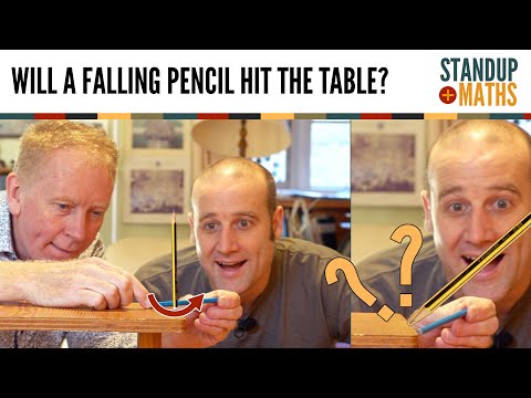 Will a falling pencil hit the table? We do the maths!