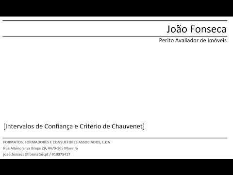 João-Fonseca-Avaliador-Imóveis-Intervalos de confiança e Critério de Chauvenet