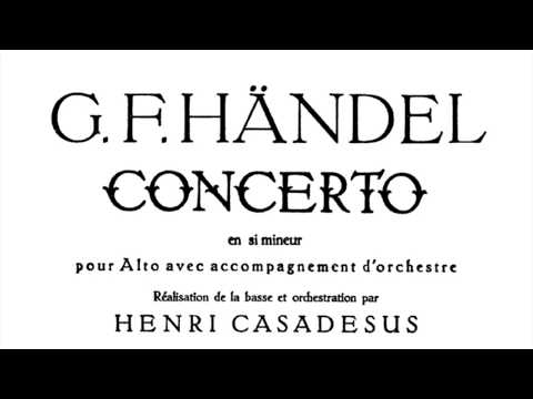 Haendel / Casadeus - Viola Concerto in B minor, 1st mov. PIANO ACCOMPANIMENT