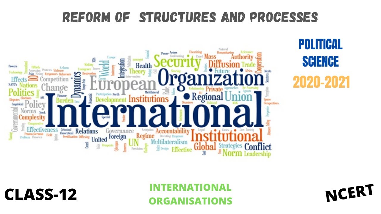 REFORM OF STRUCTURES AND PROCESSES CHAPTER 6 INTERNATIONAL ORGANISATION CBSE CLASS 12 2020 POLITICAL