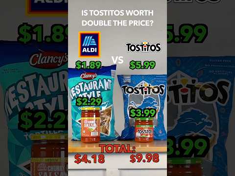 ALDI VS NAME BRAND CHIPS + SALSA. Which one is worth it? #aldi #tostitos #salsa #chips #aldifinds
