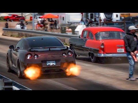 Nissan GTR и Niva вышли в финал против Ferrari. Драг-рейсинг