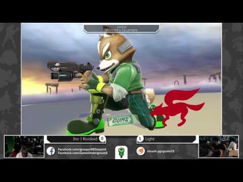 GUMS 15 Singles (Winner's Quarters) - Light (Fox) vs InC Koolaid (Sheik)