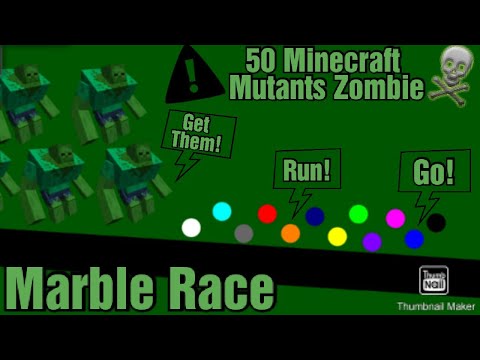 Escape the Minecraft Mutant Zombies  - Infection Marble Race |Major League Marble -In Algodoo