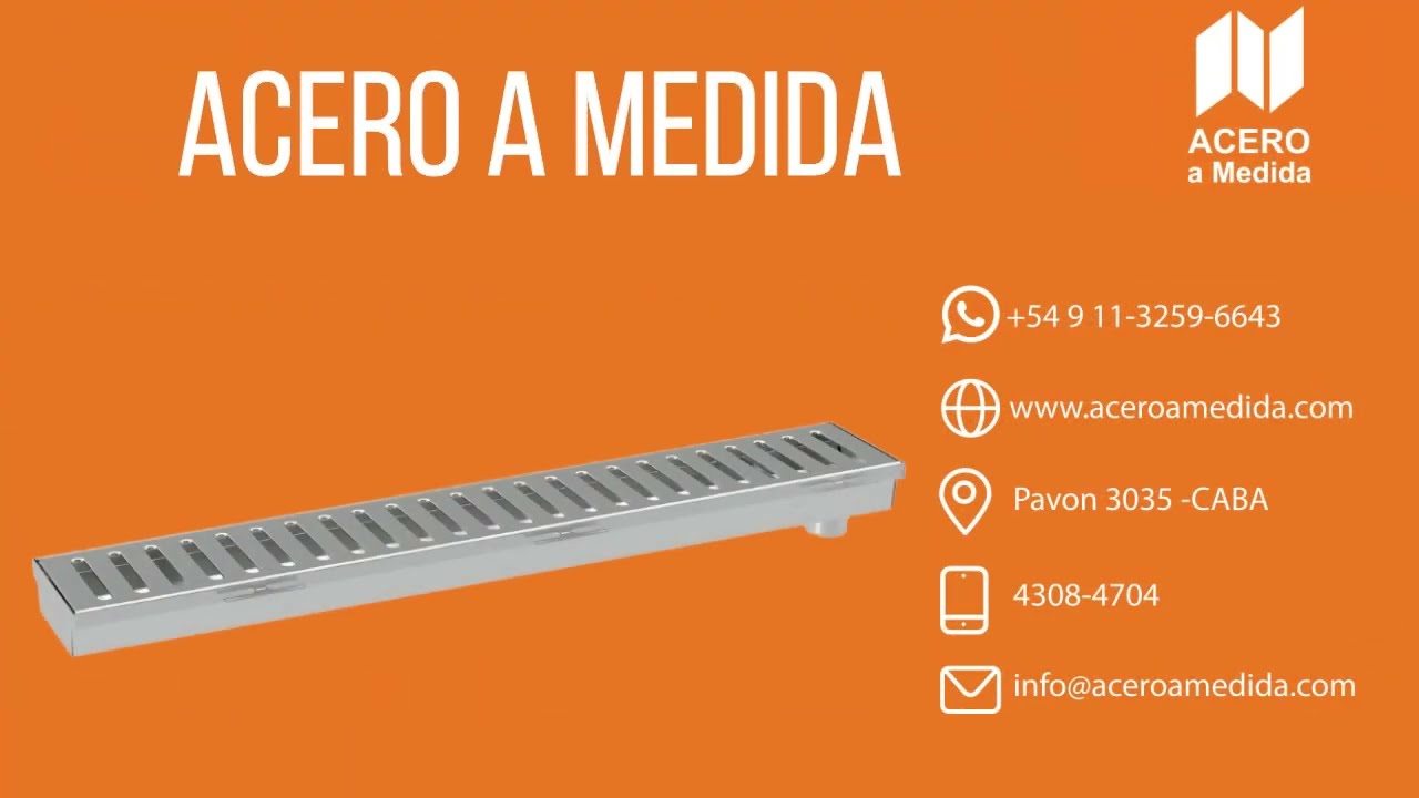 Rejilla desague en Acero inoxidable