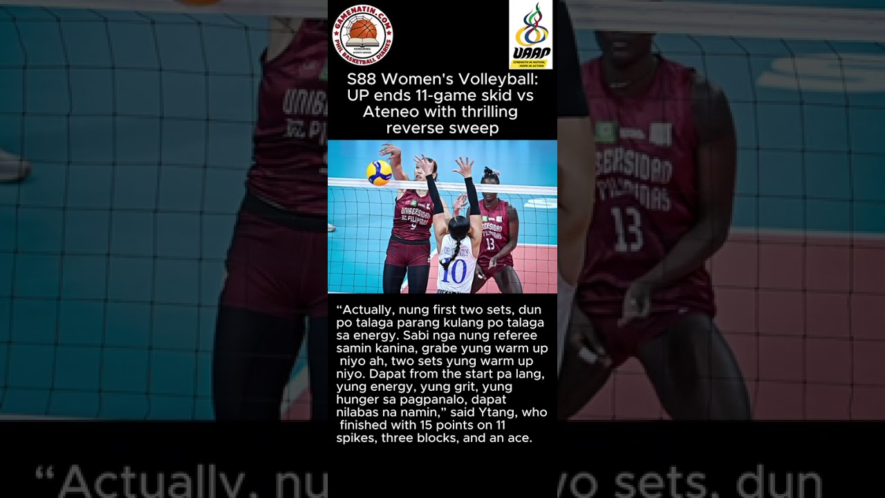 UAAP Women's Volleyball: UP reverse-sweeps Ateneo to break 11-game losing streak against the Eagles