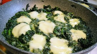 Spinaci Filanti con Mozzarella e Grana ...Tipo 4 Salti in Padella! XD