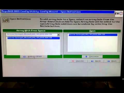 IBM System x3650 M4 Setup RAID 50