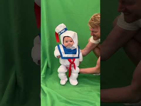 Our Baby and Dog Dress up as Ghostbusters for Halloween!
