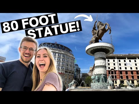 This European City is LARGER THAN LIFE | Skopje, Macedonia Travel Vlog