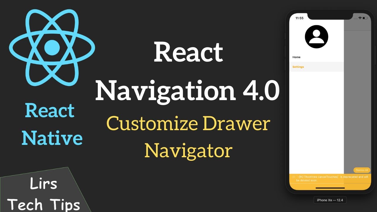 React Native #8: React Navigation 4.0 | Customize Drawer Navigator