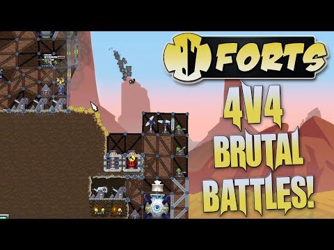 Forts Multiplayer 4v4 Gameplay Hello Neighborhood Friends, Brutal Battle