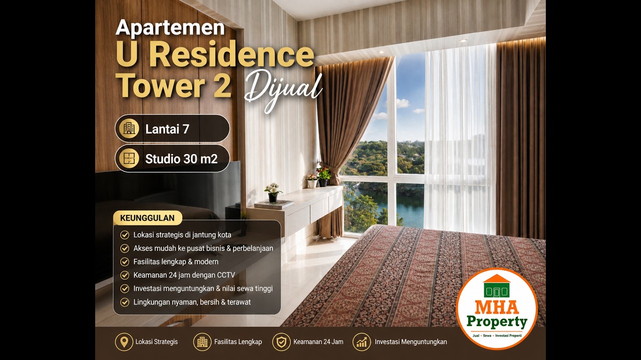U Residence Apartment Tower 2 Karawaci - Studio Fully Furnished
