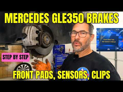 Mercedes GLE Front Brake Replacement (step by step in detail, including brake sensor)