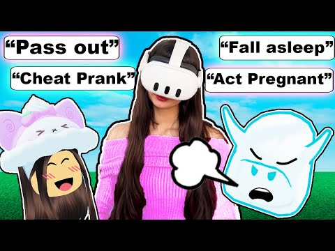 PRANKING My BOYFRIEND For 24 HOURS In Roblox VR!