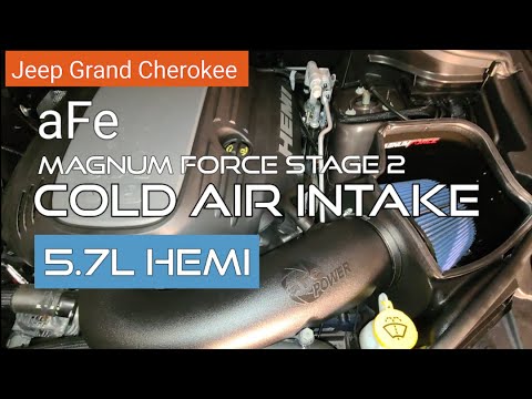 Jeep Grand Cherokee aFe Intake Install 5.7L HEMI ‼️ #grandcherokee #hemi #overland  #jeep #trending 