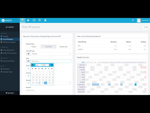 Purelyhr Time Off Tutorial Employee Account