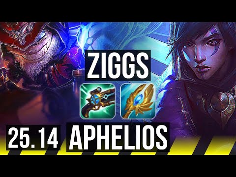 ZIGGS & Karma vs APHELIOS & Lulu (ADC) | 4/0/3 | KR Master | 25.14