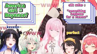 Mikochi Si Paling Elito English di kelas Calli (bareng Nerissa, Ceci, Subaru)【Hololive Clip】