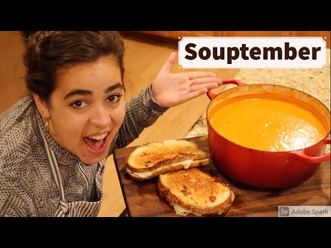 Homemade Tomato Soup and Grilled Cheese Sandwich | Souptember