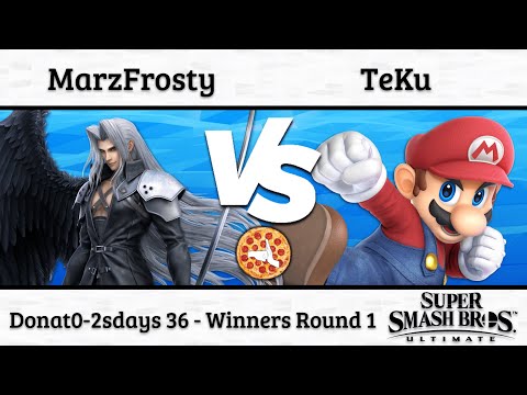 Donat0-2sdays 36: MarzFrosty (Sephiroth, DK) vs. TeKu (Mario, Roy) - Winners Round 1