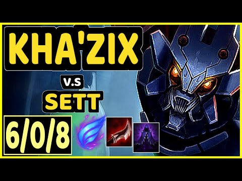 NOMANZ (KHA'ZIX) vs SETT - 6/0/8 KDA JUNGLE CHALLENGER GAMEPLAY - EUW