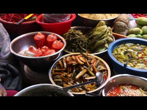Asian Street Food, Daily Life Activities And Foods In Asian Market, Cambodian Market